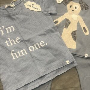 Blue Oh Baby! Set with Dog Design